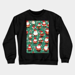 Christmas Seamless Pattern, Santa and Christmas Gnomes #5 Crewneck Sweatshirt